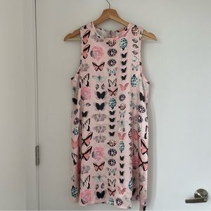 Urban Outfitters Pink Satin Butterfly Dress